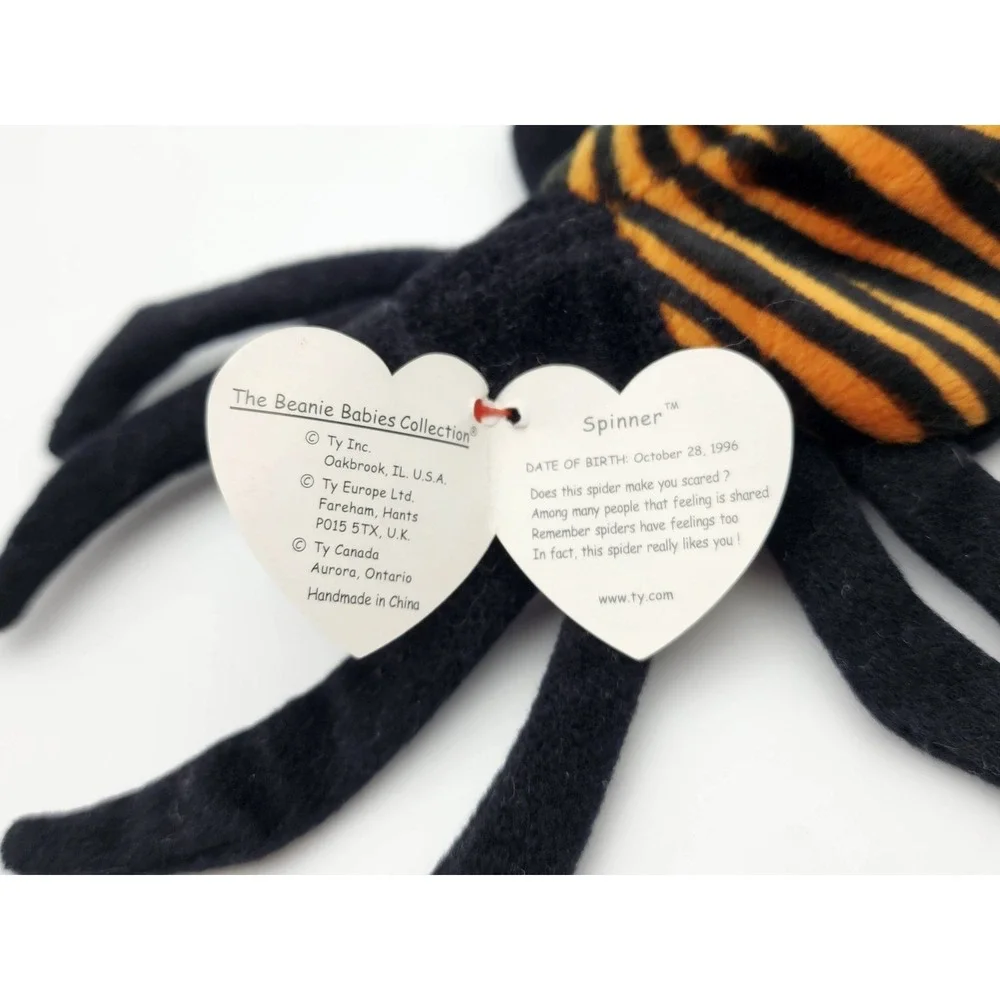 TY Beanie Baby - SPINNER the Spider (5 inch)‎ NWT